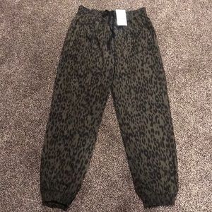 Leopard Print Polyester Joggers